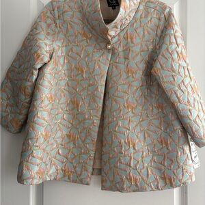 Womens Pastel Geometric Pattern coat